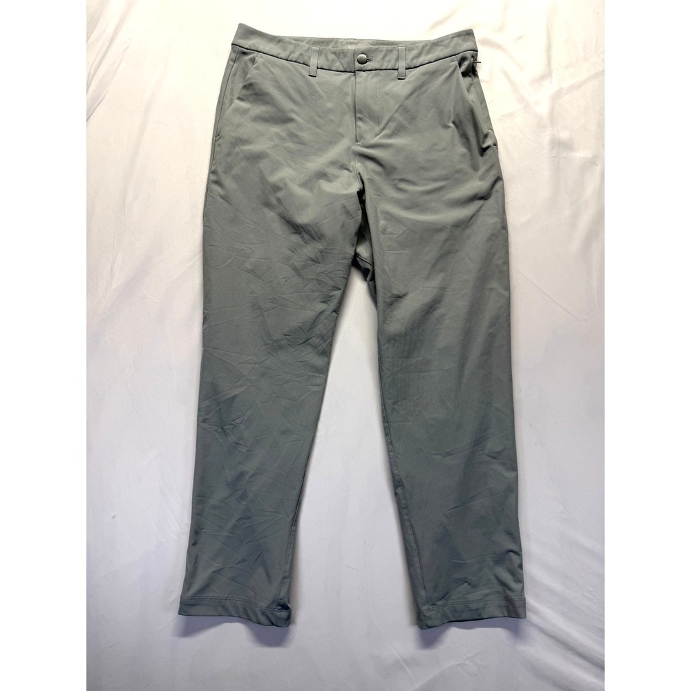 Lululemon ABC Chino Pants Men 32 Gray Slim-Fit Straight Leg Casual Everyday Wear